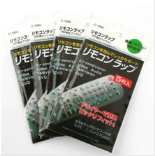 

1 packs=5 pcs Heat Shrink Film Clear Video TV Air Condition Remote Control Protector Cover Home Waterproof Protective Case 70