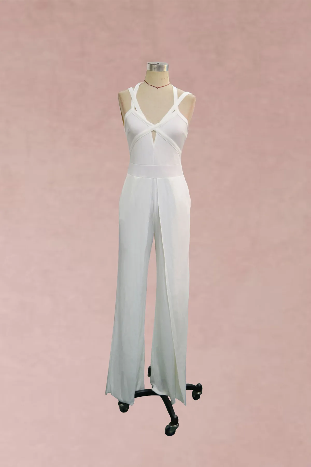 MUXU 2018 летний женский сексуальный белый комбинезон combinaison pantalon femme elegante с v