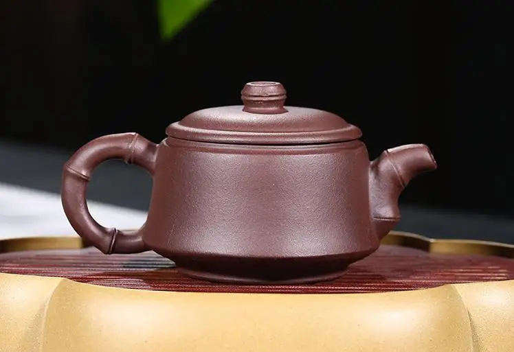 85 мл фиолетовый песок Исин Малый чай горшок сырой руды бамбука ручной работы посуда для напитков костюм черный