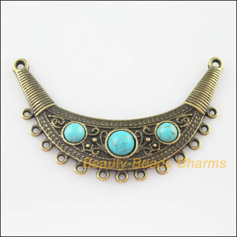 

1 New Charms Moon Connectors Antiqued Bronze Pendants Retro 40x67.5mm
