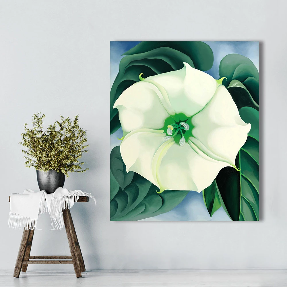 Flower-Wall-Painting-Pictures-For-Living-Room-Georgia-O-Keeffe-Jimson-Weed-Print-Wall-Art-Decor (1)
