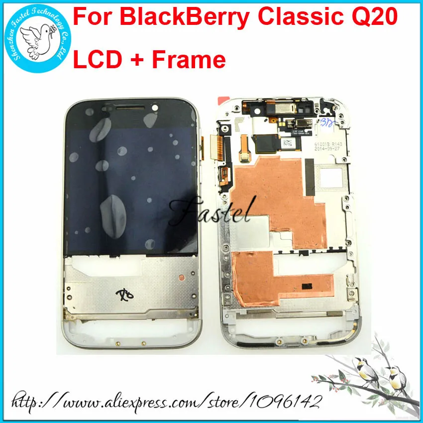 For BlackBerry Classic Q20 New Original BLACK Mobile phone Full Complete LCD Display +Touchscreen Digitizer Frame housing cover