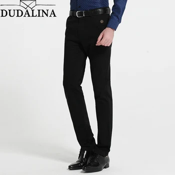 

2020 Casual Pants Men Long Pants 100% Cotton Straight Slim Spring Male Trousers High Quality Brand Clothing Black Pants