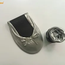 Серебристая складная обувь для женщин; Танцевальная обувь для вечеринки; Свадебная обувь