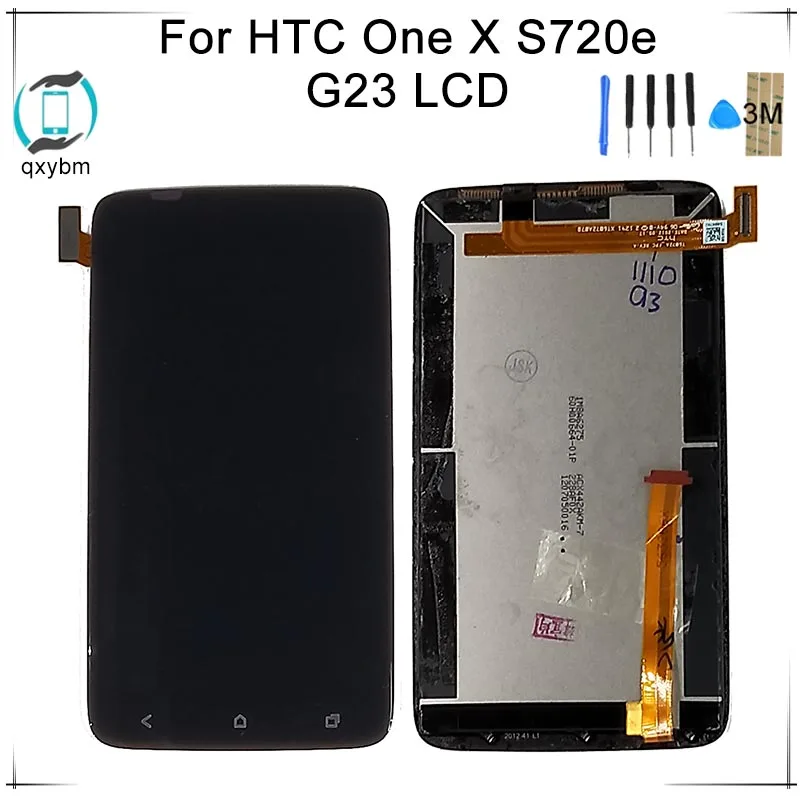

For HTC One X S720e G23 Touch Screen LCD Display Digitizer Sensor Assembly With Free Tools Tested Black 4.7Inch 1280x720