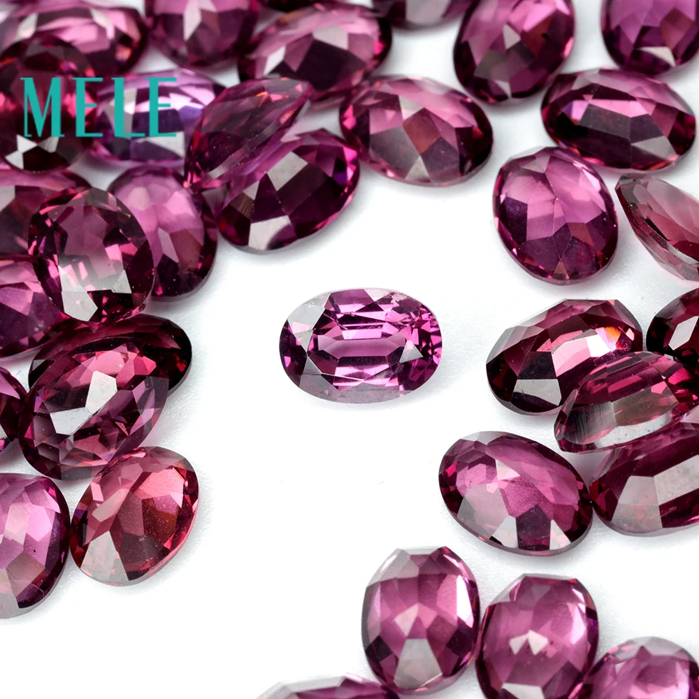 Gemstone Garnet 5X7mm 10Pcs Natural Pyrope Jewelry Making Red Garnet Oval Cut And Weight Diy Loose Gemstones With Hight Quality