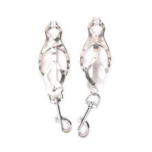 Металлический стимулятор для груди, зажимы для сосков с цепью, секс-игрушки для взрослых женщин и мужчин, нержавеющая сталь, БДСМ, эротическая игрушка