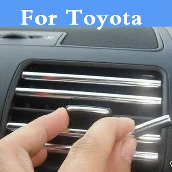 

U Car decoration strip air conditioning outlet blade stickers For Toyota Prius Prius c Probox Progres Pronard RAV 4 Rush Sai