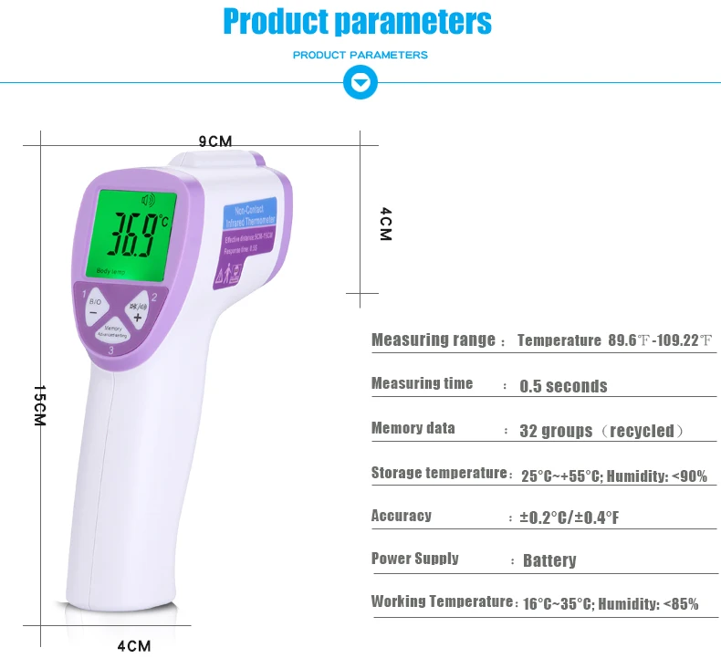 Baby Care Digital Thermometer For Baby Non Contact Infared Thermometer