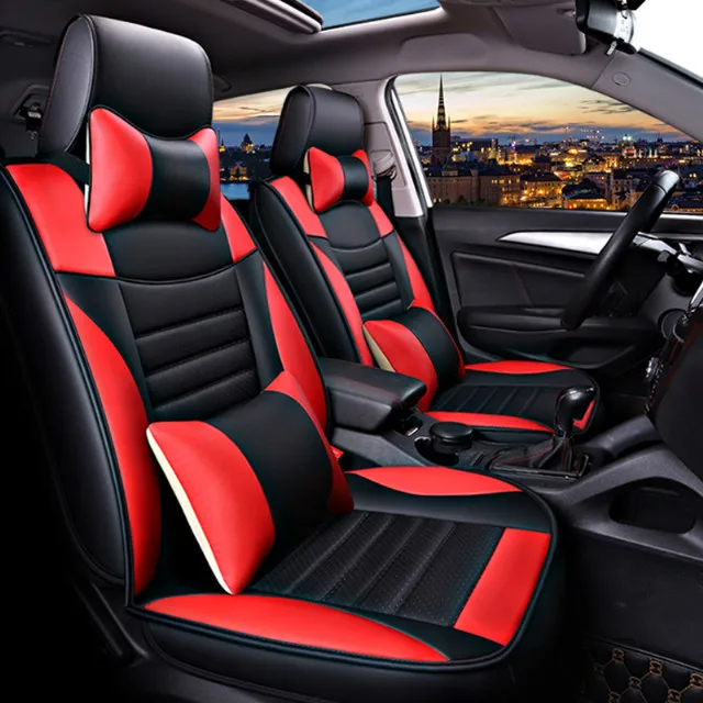 Red Спереди и сзади) роскошные кожаные сиденья для Chevrolet Blazer captiva Кобальт cruze 2010 2009 2008 2007 - Название цвета: Red