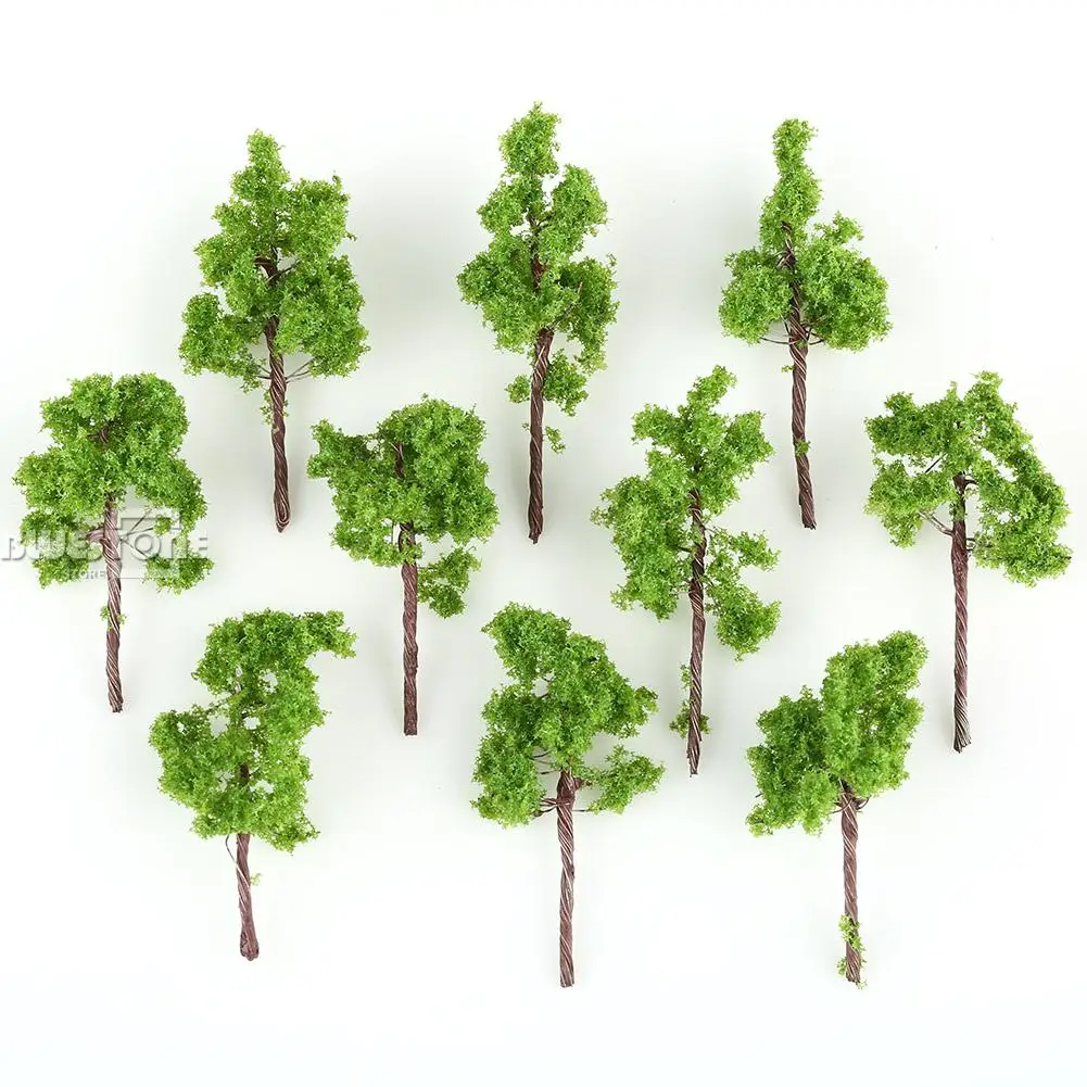 100 pcs Green Model Trees for N Z scale layout Garden Pack Street ...