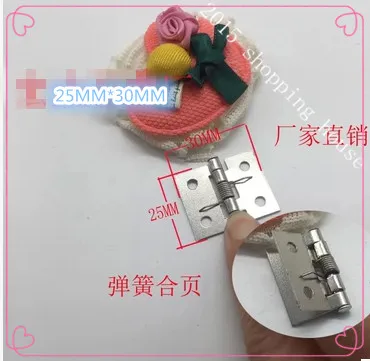 

1 inch spring small hinge with spring iron nickel silver spring hinges 25mm*30mm