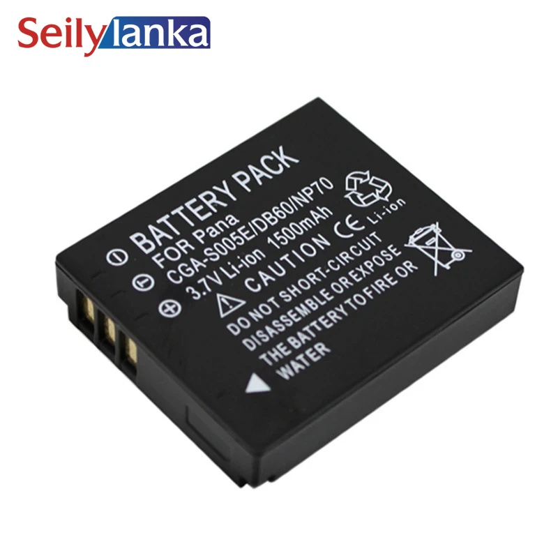 

1500mAh for Panasonic CGA-S005E Battery Compatible FNP-70 DB-60 BCC12 Camera Battery 3.7V