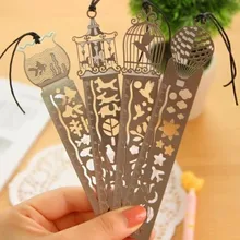 1 шт. Корея креативный простой и милый многофункциональный металлический полый чертеж линейки Закладка ShapeRuler a generation