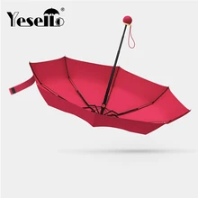 Yesello, карманный мини зонт от солнца, анти-УФ, пять складных зонтов, Женский Зонт от дождя, брендовый солнцезащитный зонтик, зонтик из стекловолокна