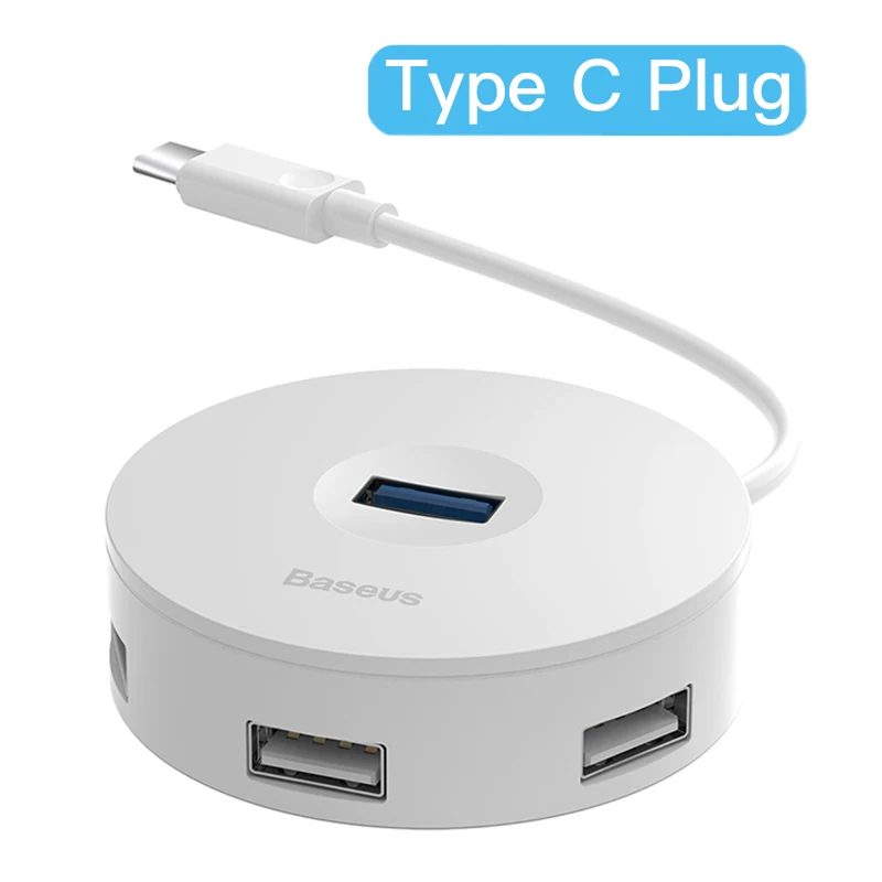 Baseus usb-хаб USB C для нескольких портов USB3.0 USB 3,0 type C концентратор разветвитель для Macbook Pro Air PC компьютер USB-C type-C HAB адаптер - Цвет: Type C 3.0  White