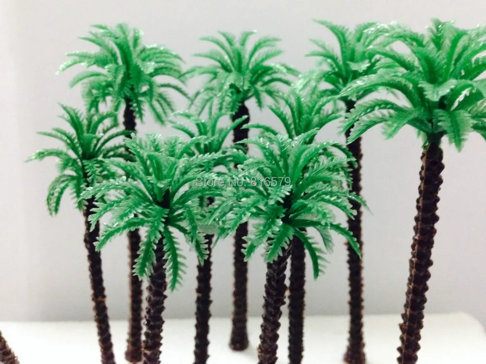 HO scale miniature Architecture Plastic Palm Tree 7CM Model Miniature