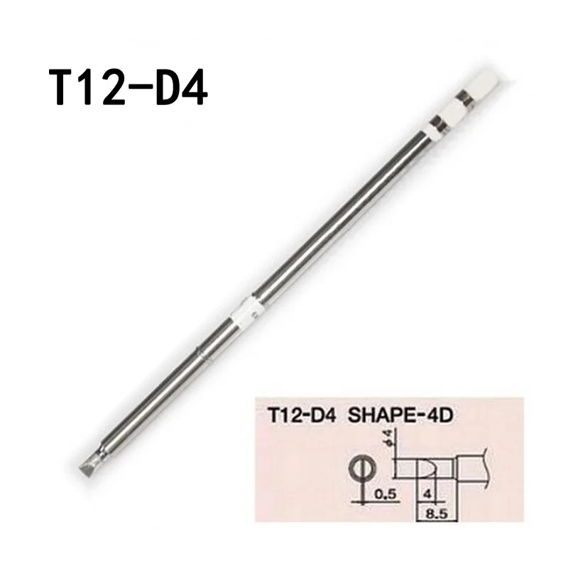 2pcs T12 D4 Solder Iron Tips High Quality T12 D4 Lead Free Soldering Iron Tip For HAKKO