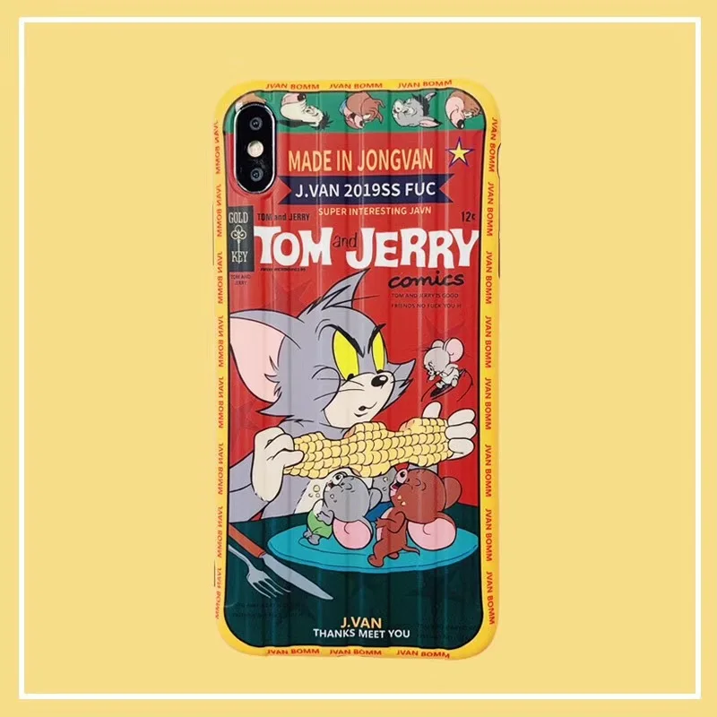 

Tom Cat and Jerry Mouse Phone Case for iPhone XS MAX XR fundas Soft Silicone TPU Back Cover for iphone X 8 7 6S 6 Plus Coque