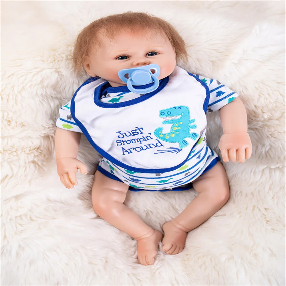 

SanyDoll 19 inch 48 cm Silicone baby reborn dolls, Lovely baby gift festival gifts for boys and girls birthday gifts