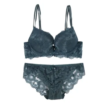 

Women Lace Embroidery Push Up Bra Top Female Wire Free Breathable Underwear