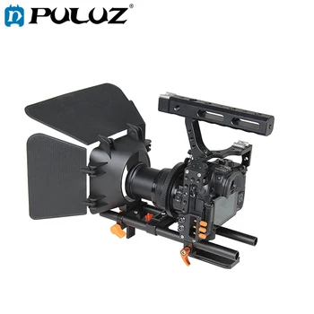 

PULUZ Cage Set Video Camera Cage Stabilizer Follow Focus Matte Box for Sony A7S / A7 / A7R / A7RII / A7SII / Panasonic Lumix GH4