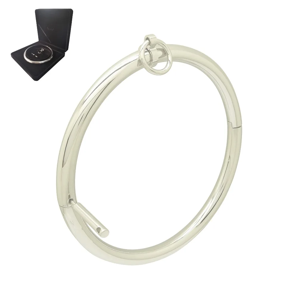 

stainless steel slave collar lockable torque choker necklace fetish wear jewelry