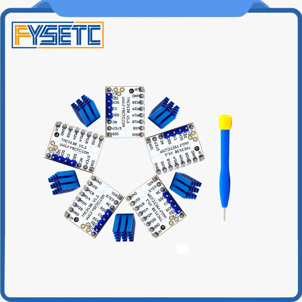 5X TMC2130 V1.1 для SPI функция Stepstick шаговый двигатель драйвер с теплоотвода ультра-бесшумный против TMC2100 TMC2208 TMC2130 V1.0