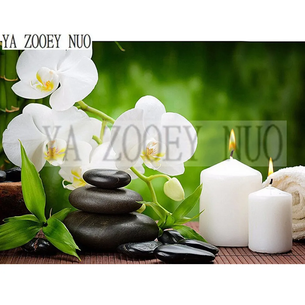 

Diy Diamond Painting Diamond Embroidery Orchid Candles Stones Decor Pictures Of Rhinestones Hobbies And Crafts Home Decor KL983