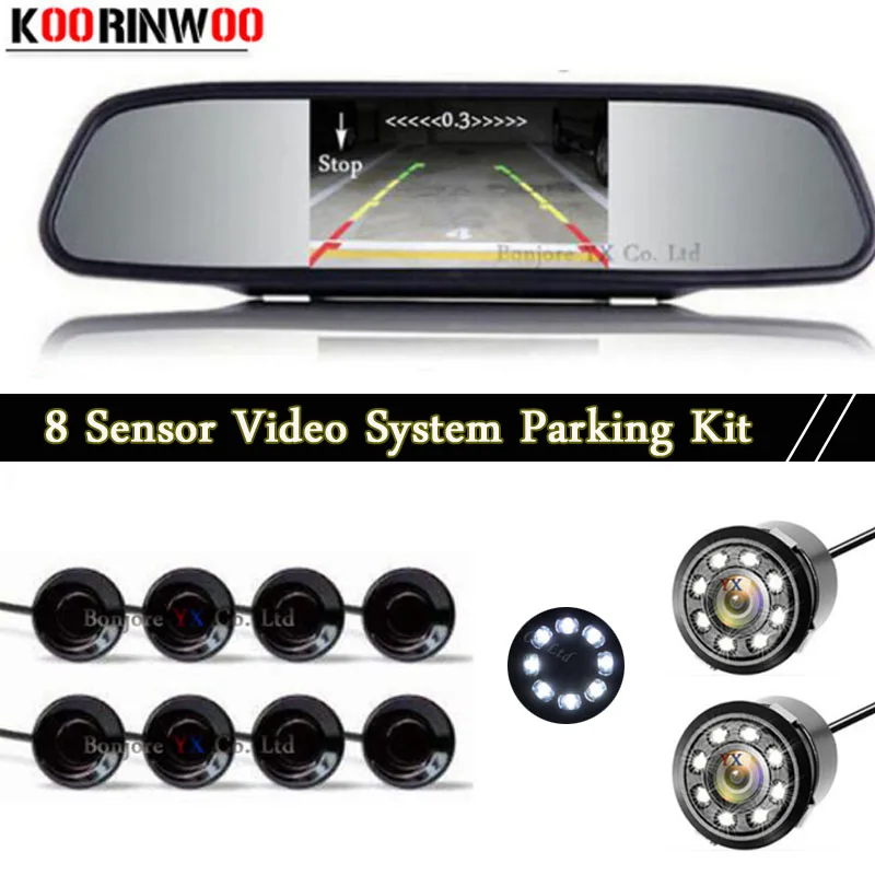 Koorinwoo HD парктроник передние зонды автомобиля заднего вида светодио дный