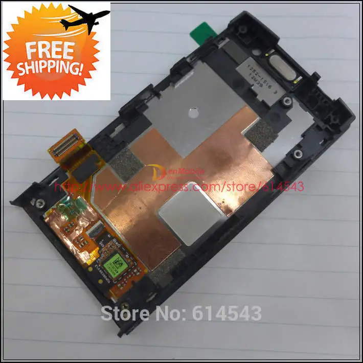 

For Sony Xperia ST25I ST25 Full LCD Display Panel Screen Touch Screen Panel Digitizer Glass Lens Assembly + Frame +Track No.1pc