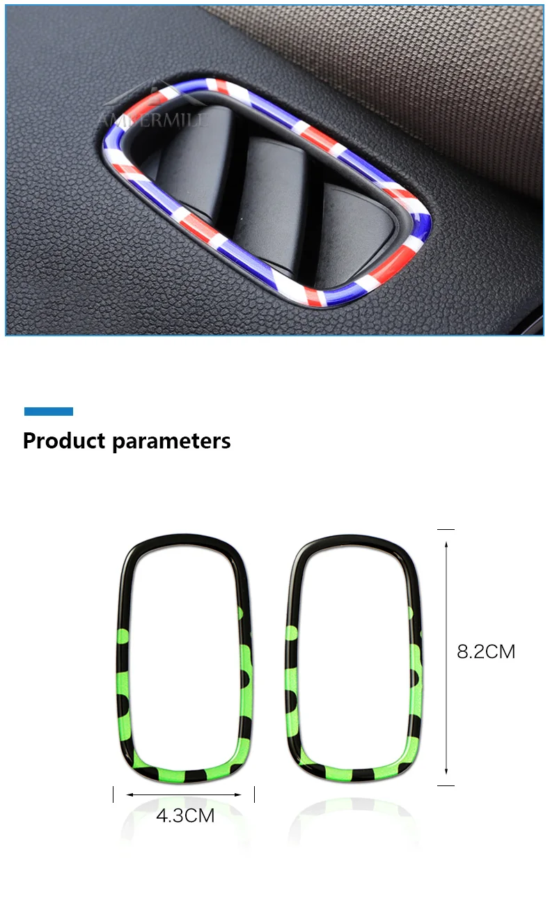 3D Car Dashboard Air Outlet Vent Frame Trim Stickers Decoration for Mini Cooper Countryman F60 Accessories Car Styling (10)
