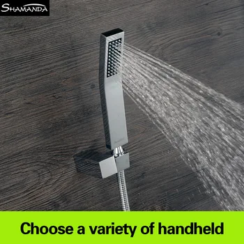 

Free Shipping Solid Brass Chrome Hand Shower Several Styles Handheld Showers with Shower Holder,Shower Hose Bathroom Products