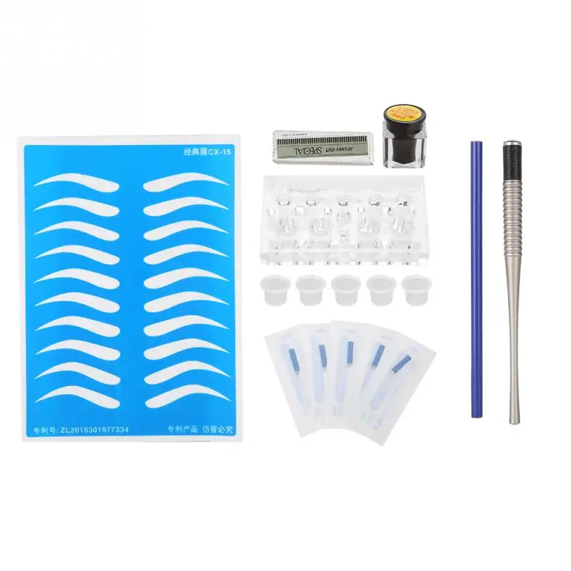 07 Татуировки Tool Kit медицинские Класс Нержавеющая сталь иглы татуировки ручка Microblading комплект для тела макияж бровей татуировки пигмента Комплект ac - Цвет: 07