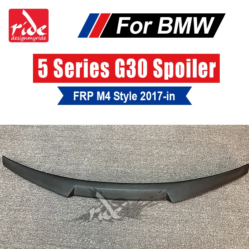 

G30 M4 Style black FRP Primer Rear Trunk Wing Spoiler for BMW 5-series G30 530i 535i 540i 2017-2018 Tail Trunk Lid Boot Lip Wing