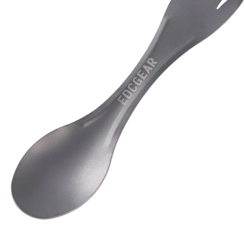 Titanium المشي شوكة ملعقة ثنائي الأغراض طويلة مقبض titanium ملعقة التخييم نزهة أدوات المائدة titanium تجهيزات المطابخ