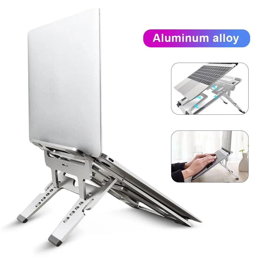 COOLCOLD Folding Aluminum Notebook Laptop Anti slip Cooling Pad Stand Holder for font b Apple b