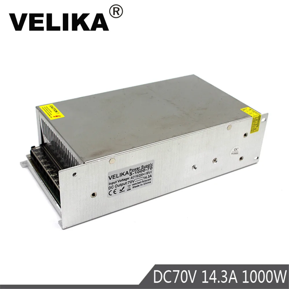 Импульсный источник питания DC70V 14.3A 1000W трансформатор 220V 110V AC DC 70V SMPS для