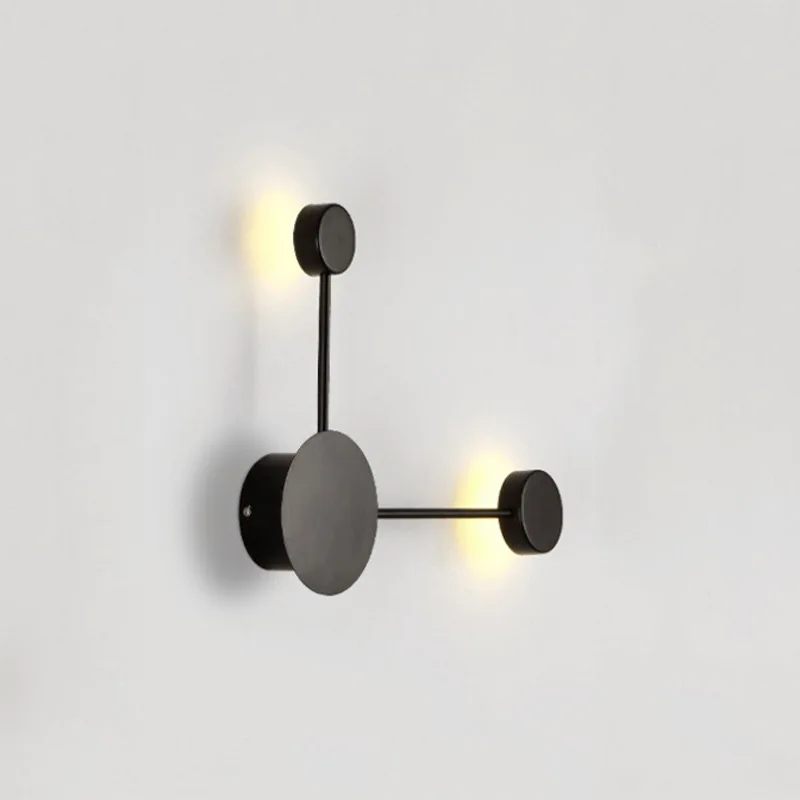 Creative nordic art wall light LED modern living room background lamp hotel aisle lighting fixtures Black White