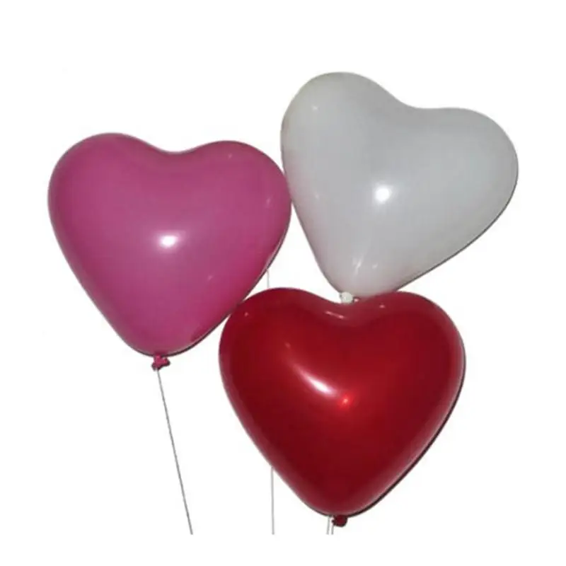 50pcs Latex Balloons Heart Shaped Thickening Pearl Balloons Wedding