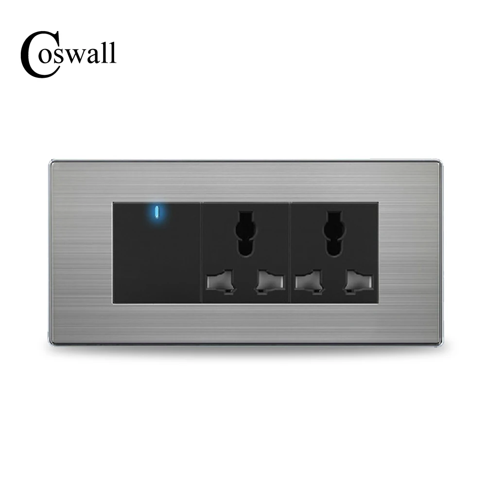 COSWALL настенная двойная розетка Универсальная Розетка с 1 бандой 2-позиционный