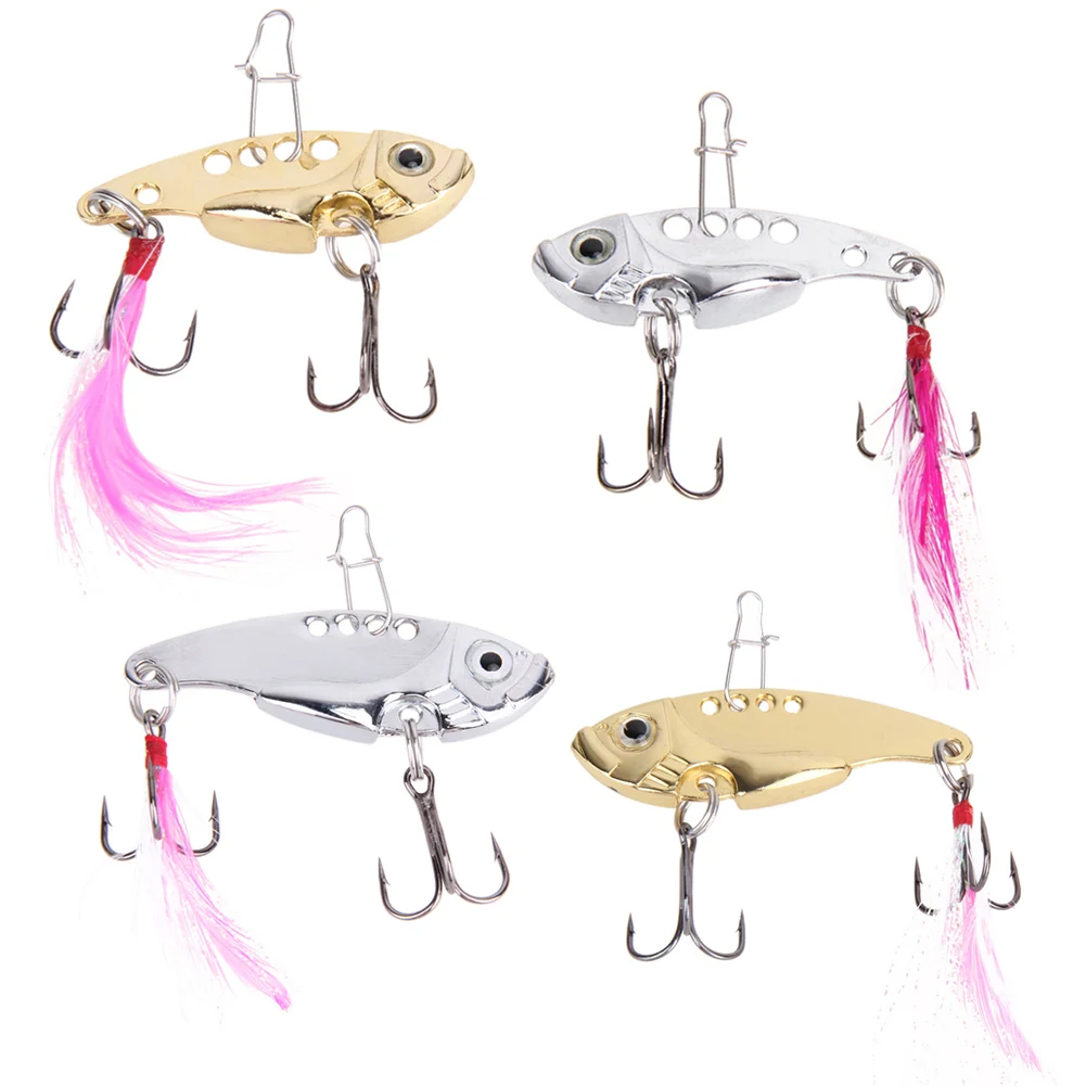 3Pcs Metal VIB Lures Vibration Spoon Lure Fishing Lure Bass Artificial