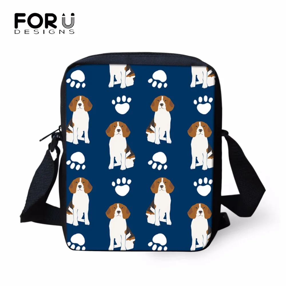 FORUDESIGNS Girls School Bags Beagles Pet Dog Pattern Kids Baby Schoolbag Teenager Child Crossbody Bags Schoolbags Cute Bookbag