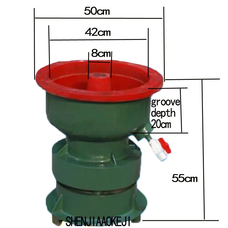 Vibratory polishing grinding machine straight mouth discharge material vibratory polisher machine 220/380V 0.55KW 1PC