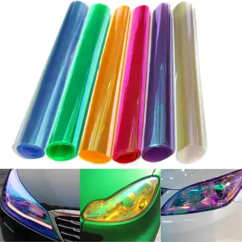 

SUNICE 0.3x10m Car Lamp Headlight Film Sticker, Chameleon Window Tint, Self-adhesive Car Styling Decoration Vinyl, PVC Roll