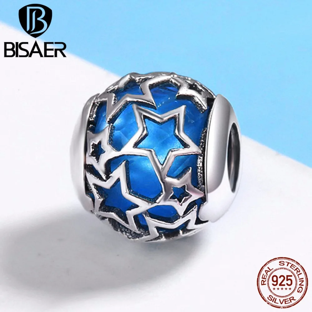 

4 Color 100% 925 Sterling Silver Clearly CZ, Dazzling Blue Star Charms Bead Fit Charm Bracelets Sterling Silver Jewelry Making