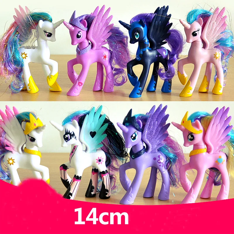 

2018 Pets 14cm Horse Rarity Kunai Action Toy Figures Christmas Little Gift Toy Princess Cadance