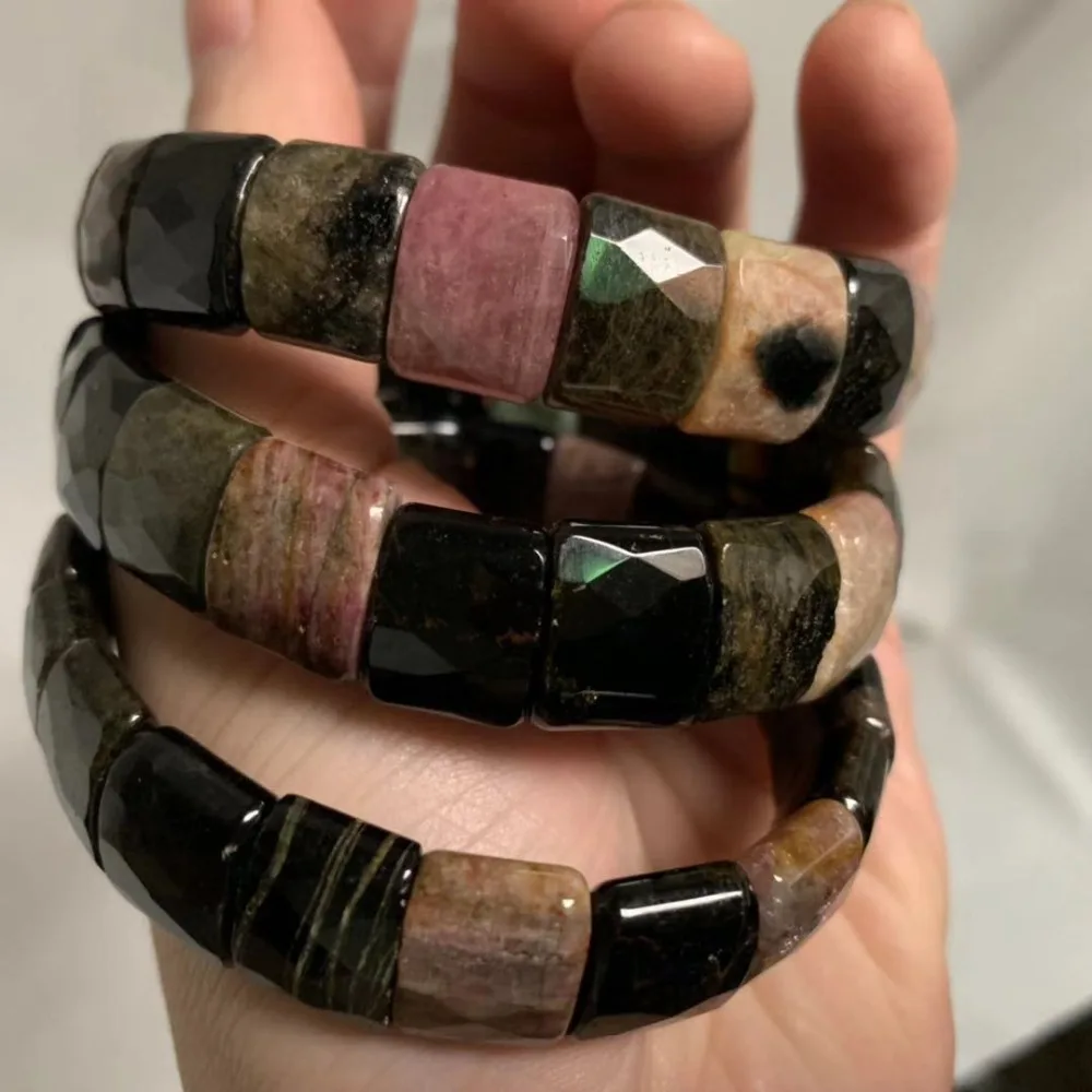

natural tourmaline stone bracelet natural gem stone bangle charming jewelry for woman for gift free shipping wholesale !