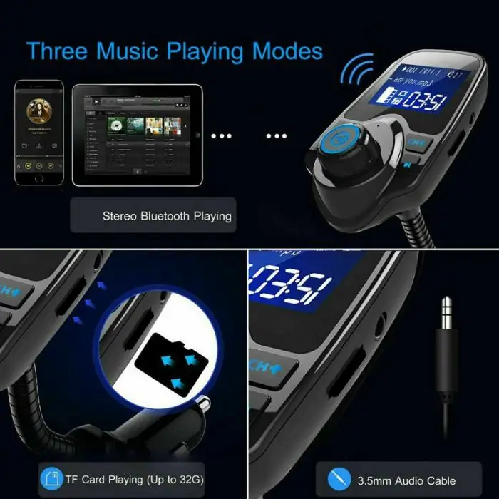 Автомобильный комплект беспроводной Bluetooth FM USB передатчик зарядное устройство MP3-плеер Радио адаптер Авто универсальный YAN88