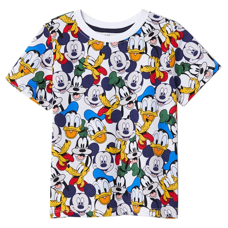

Baby Boys Cartoon T Shirt For Summer New Infant Kids Boy Donald Duck T-Shirts Cotton Toddler Mickey Printing Short Sleeve Tops